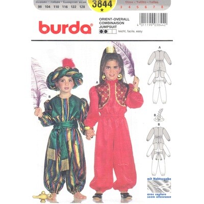 Kids Costume Pattern Burda 3644 Arabian Princess & Prince