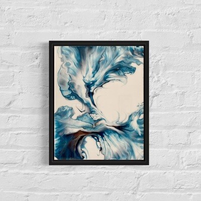 Ocean Blues Abstract Painting - Acrylic Dutch Pour