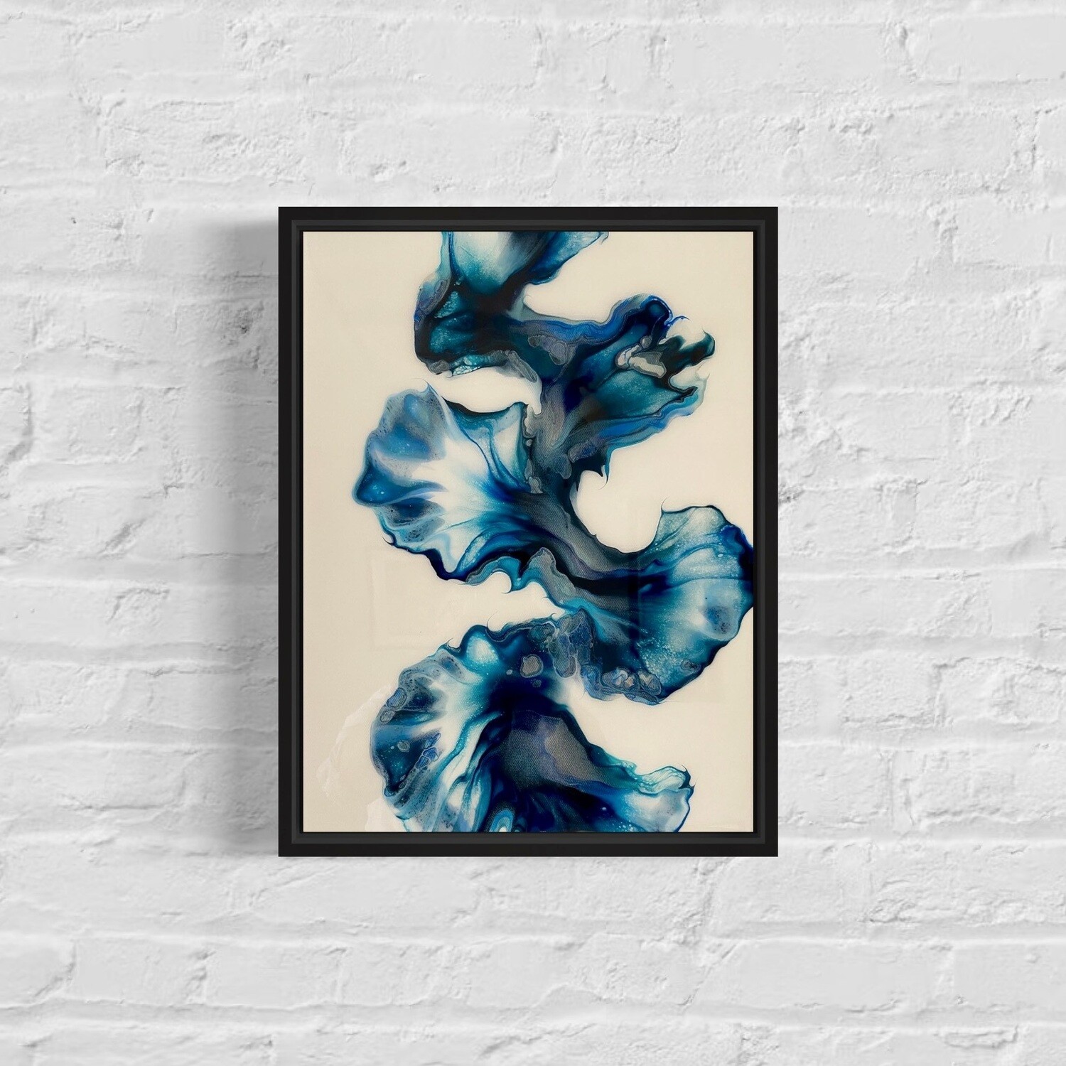 Deep Ocean Abstract Painting - Acrylic Dutch Pour