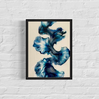 Deep Ocean Abstract Painting - Acrylic Dutch Pour