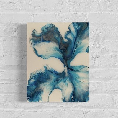 Light Ocean Blues Abstract Painting - Acrylic Dutch Pour
