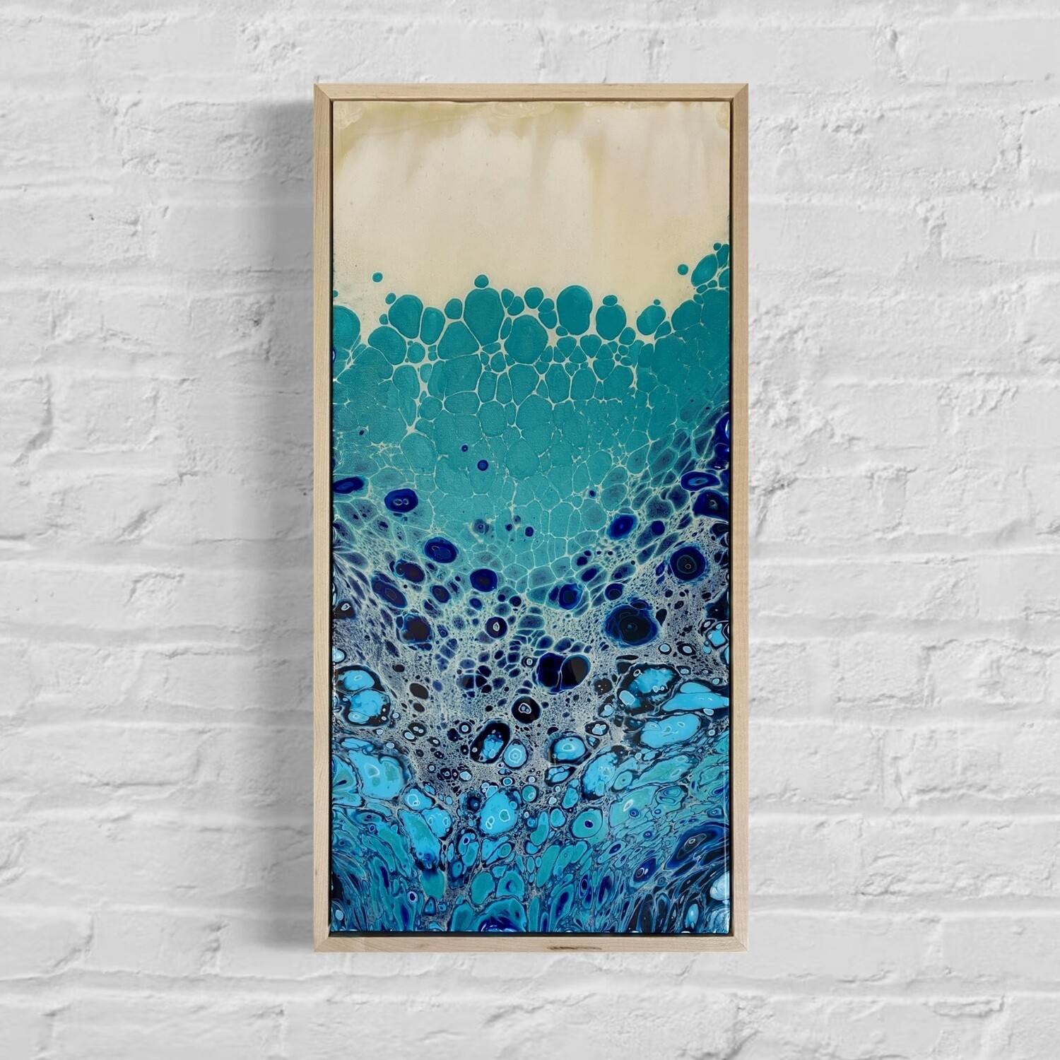 Coastal Abstract Painting - Acrylic Swipe Painting