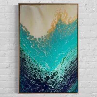 East Coast Abstract Painting - Acrylic Swipe Painting