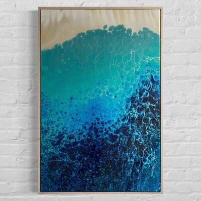 West Coast Abstract Painting - Acrylic Swipe Painting