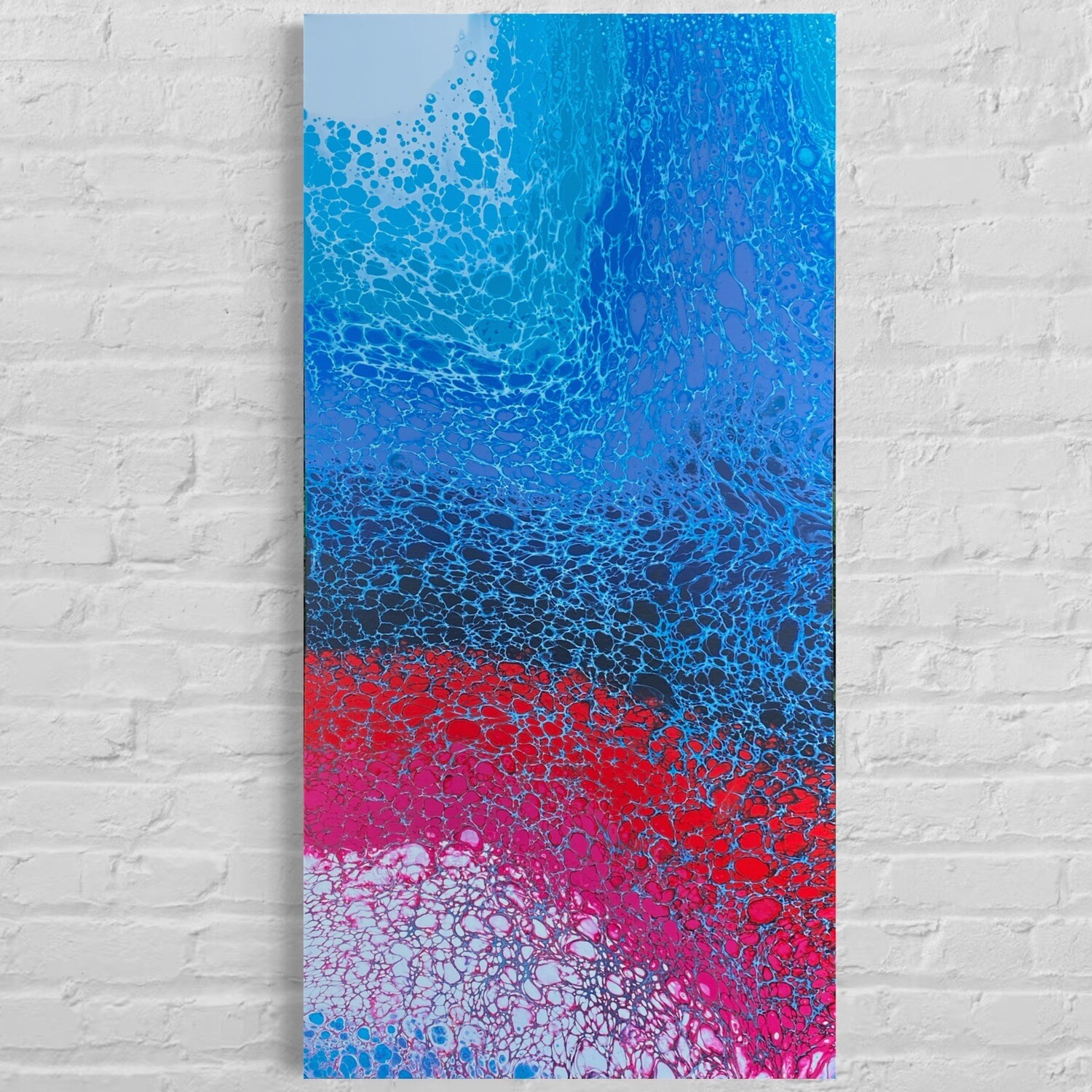 Ocean Pink - Acrylic Swipe Painting