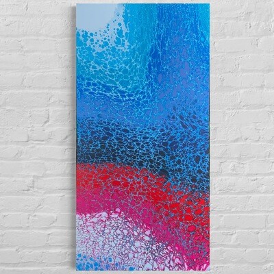 Ocean Pink - Acrylic Swipe Painting