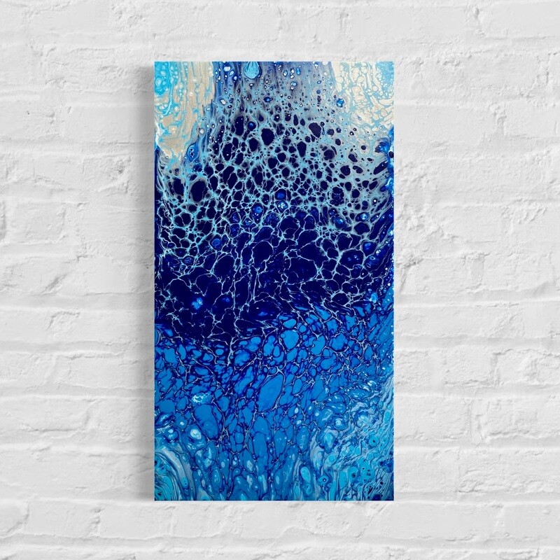 Ocean Waters Abstract Painting - Acrylic Swipe