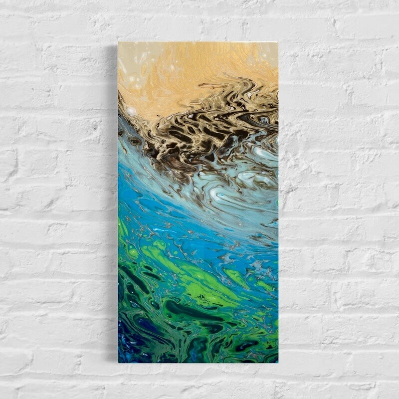 River Shallows Abstract Painting - Acrylic Swipe