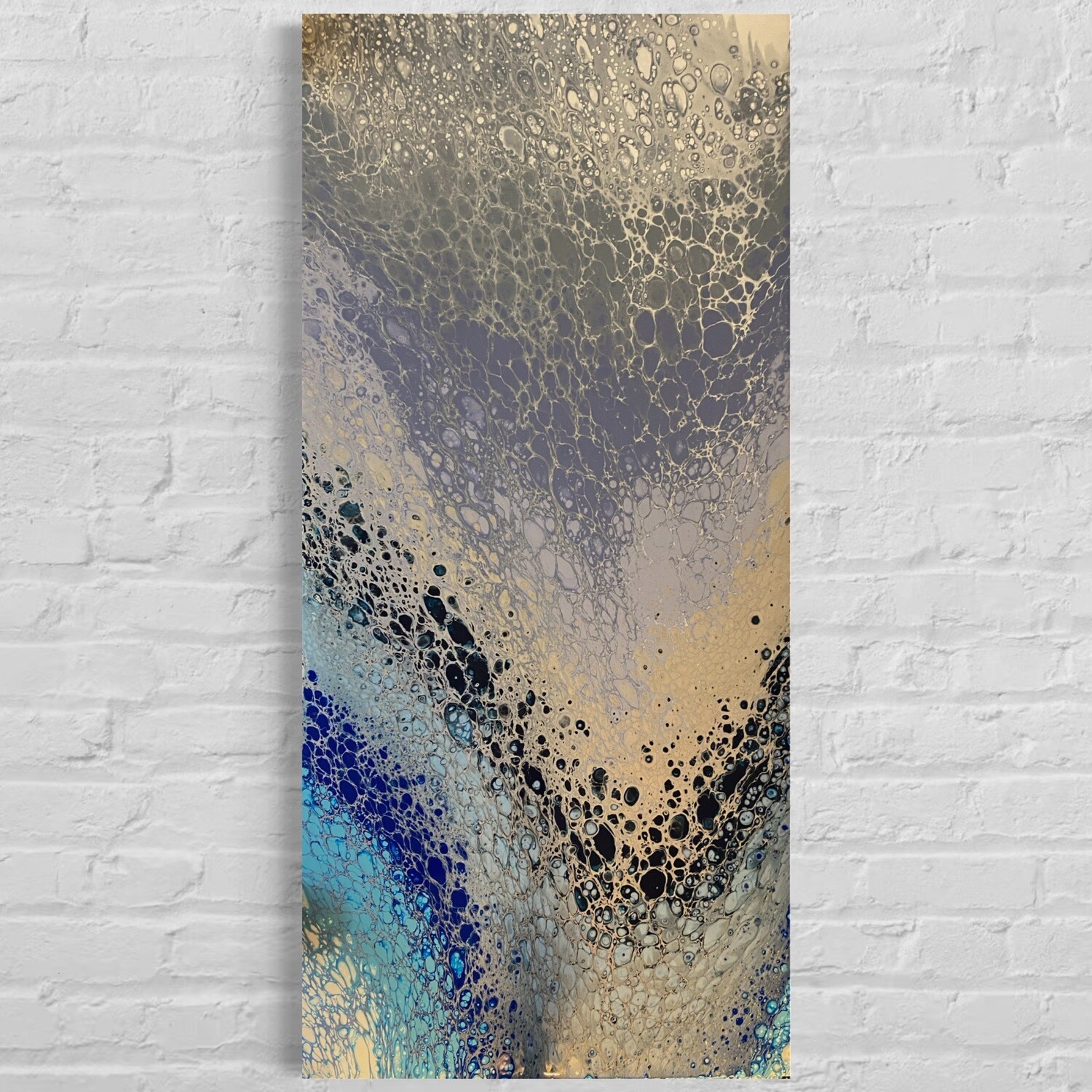 Ocean Grey - Acrylic Swipe Painting