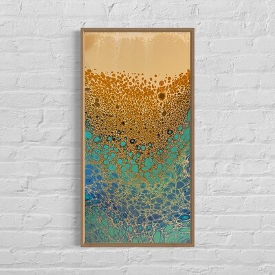 Gold Coast Abstract Painting - Acrylic Swipe Painting