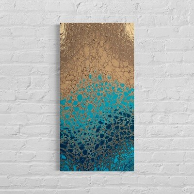 Sandy Bottom Abstract Painting - Acrylic Swipe Painting