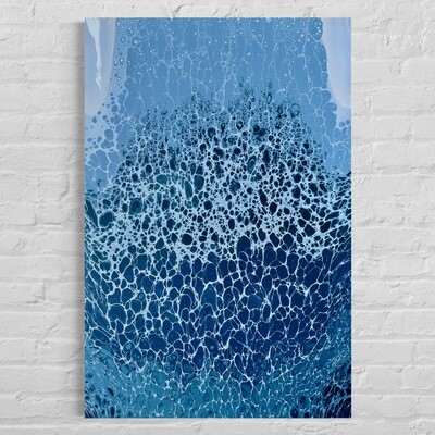 Crystal Blue - Acrylic Swipe Painting