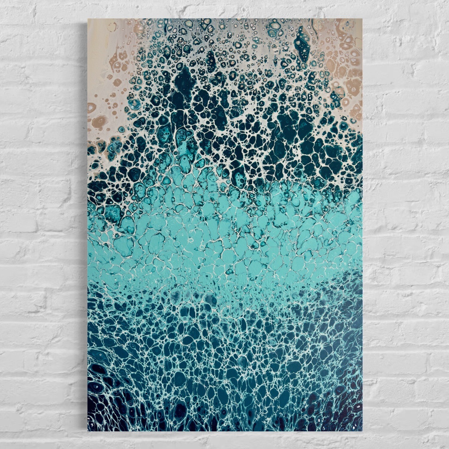 Aqua Marine - Acrylic Swipe Painting