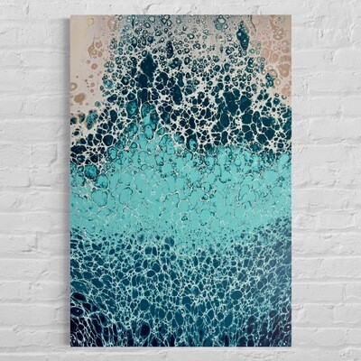 Aqua Marine - Acrylic Swipe Painting