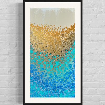 Gold Coast Abstract Painting - 30&quot; x 15&quot; Signed Print