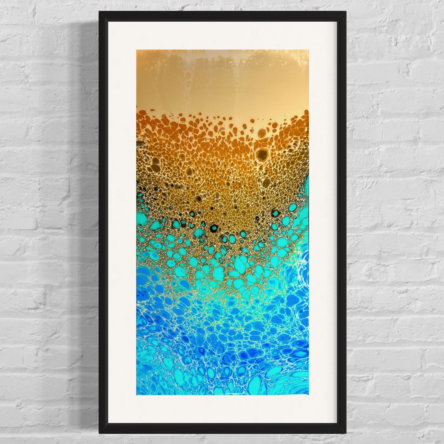 Gold Coast Abstract Painting - 40&quot; x 20&quot; Signed Print