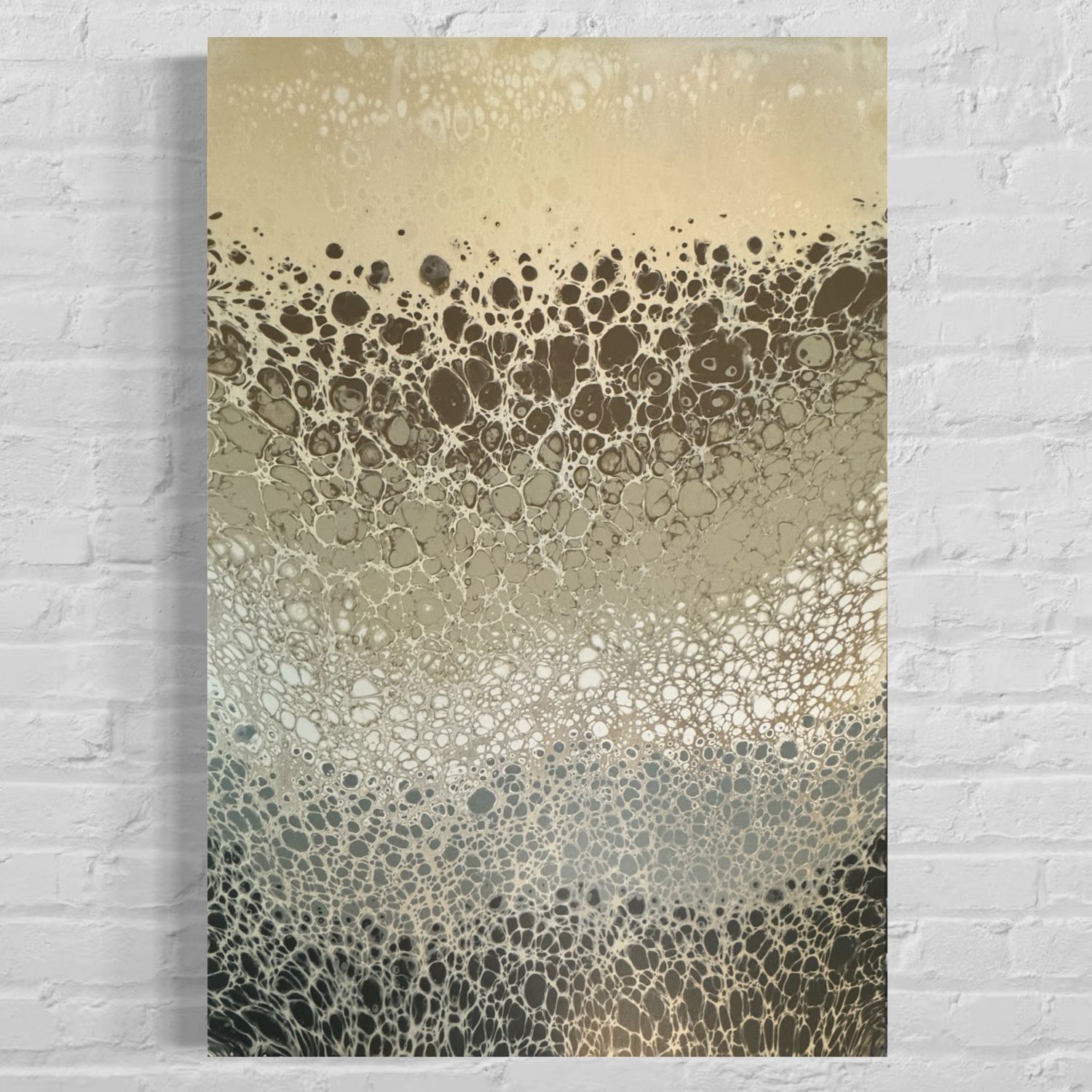 Morning Sea - Acrylic Swipe Painting