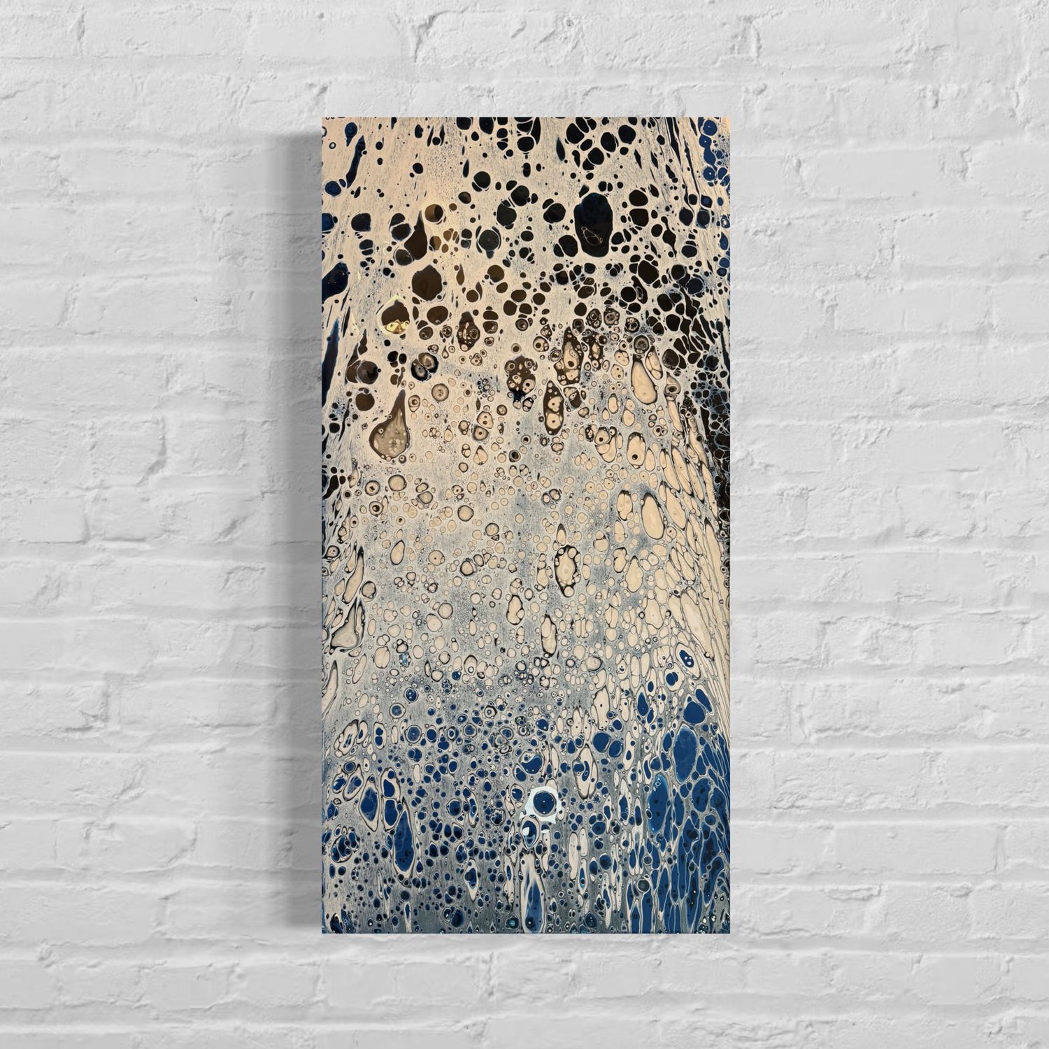 Blue Currents Abstract Painting - Acrylic Swipe Painting