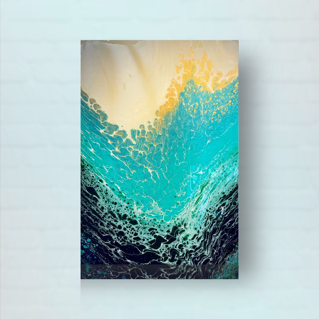 East Coast Abstract Painting - Acrylic Swipe Painting