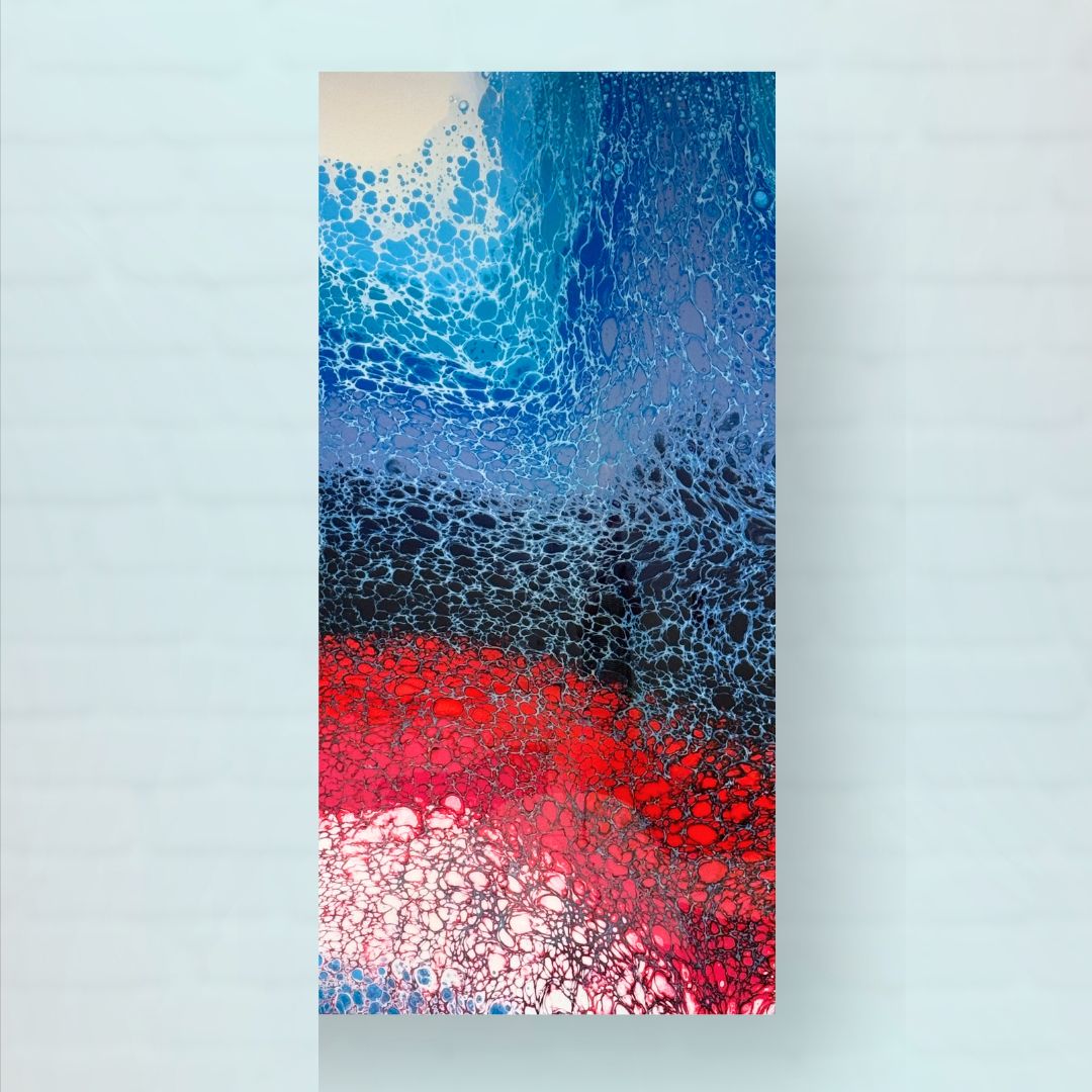 Ocean Pink - Acrylic Swipe Painting