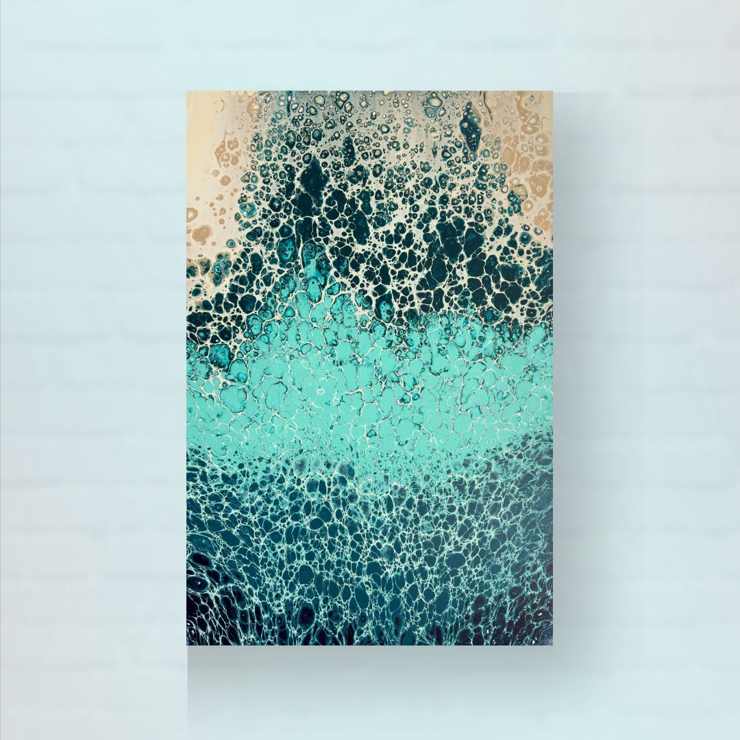 Aqua Marine - Acrylic Swipe Painting