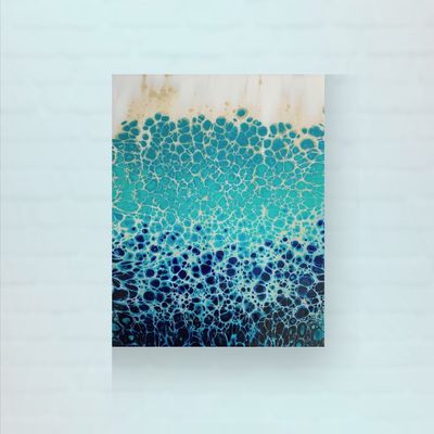 Beach Bubbles - Acrylic Swipe Painting