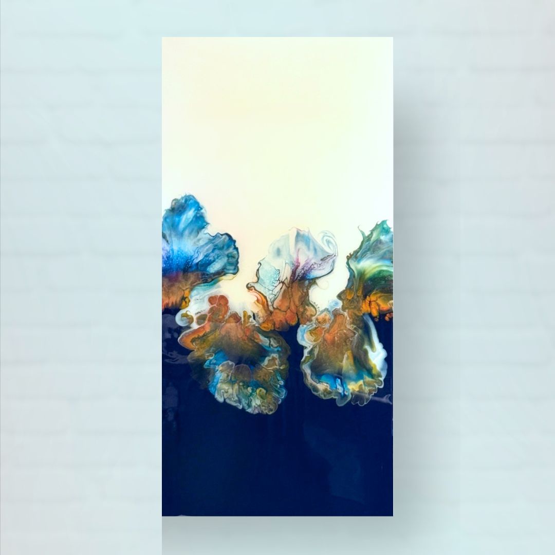 Blue Crush - Acrylic &quot;Dutch Pour&quot; Painting