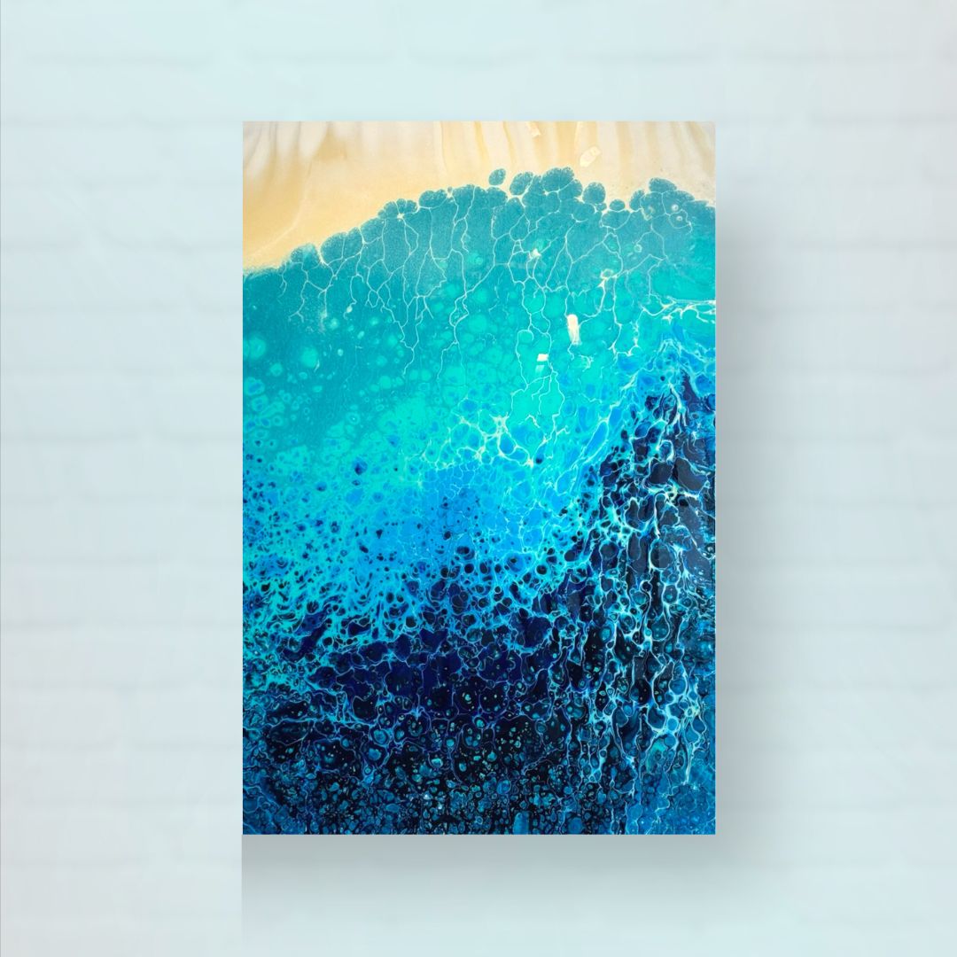 West Coast Abstract Painting - Acrylic Swipe Painting