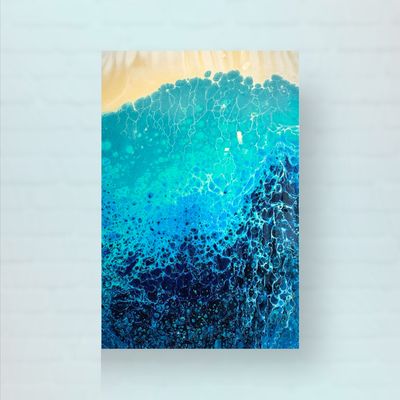 West Coast Abstract Painting - Acrylic Swipe Painting