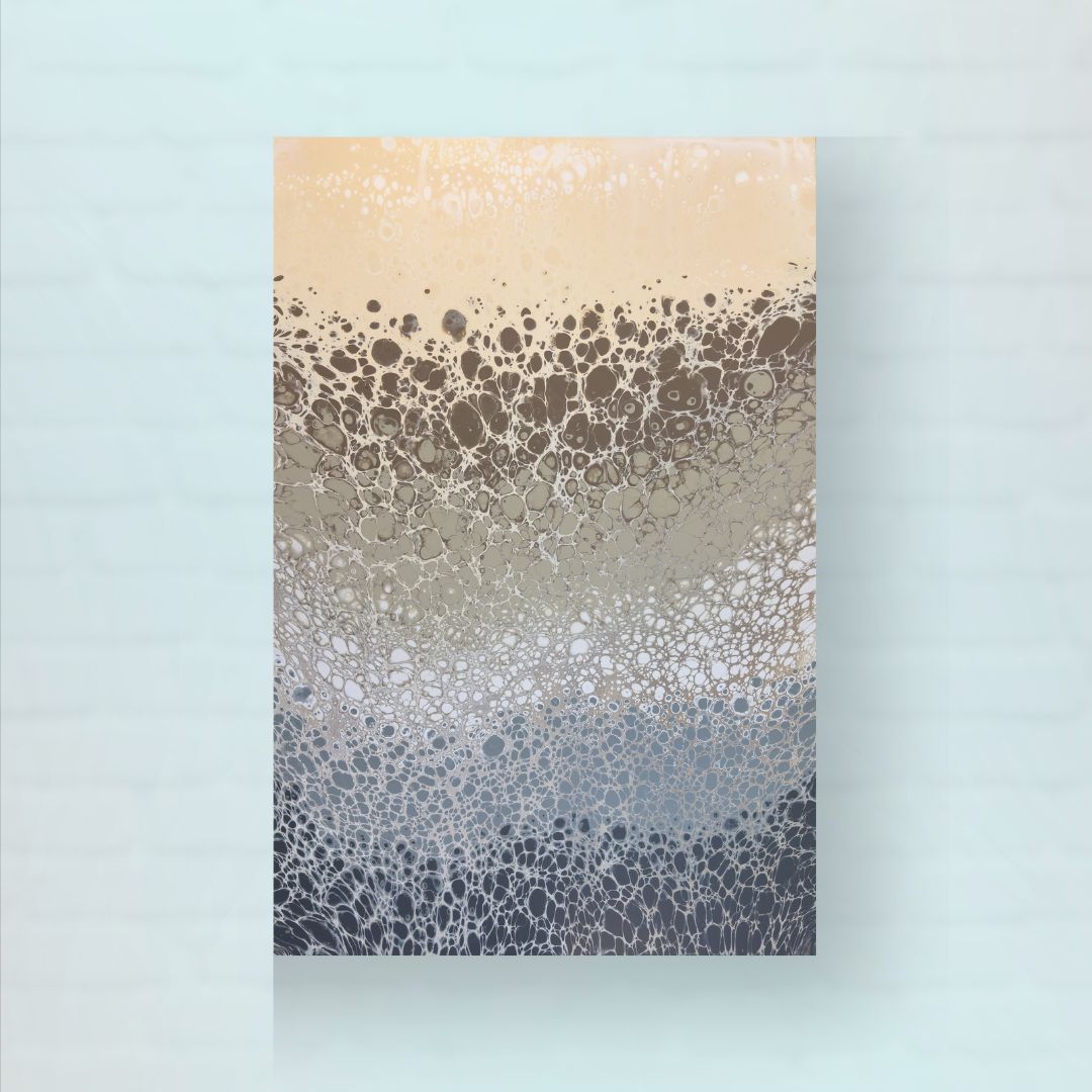 Morning Sea - Acrylic Swipe Painting