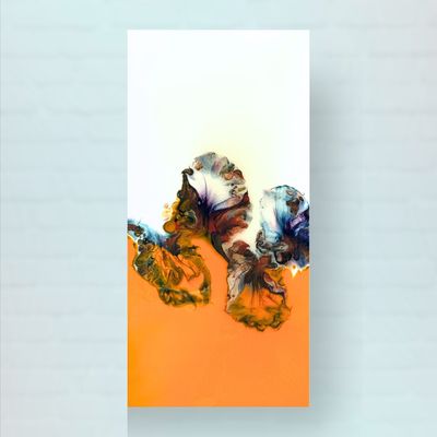Orange Crush - Acrylic &quot;Dutch Pour&quot; Painting