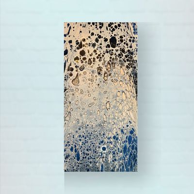 Blue Currents Abstract Painting - Acrylic Swipe Painting
