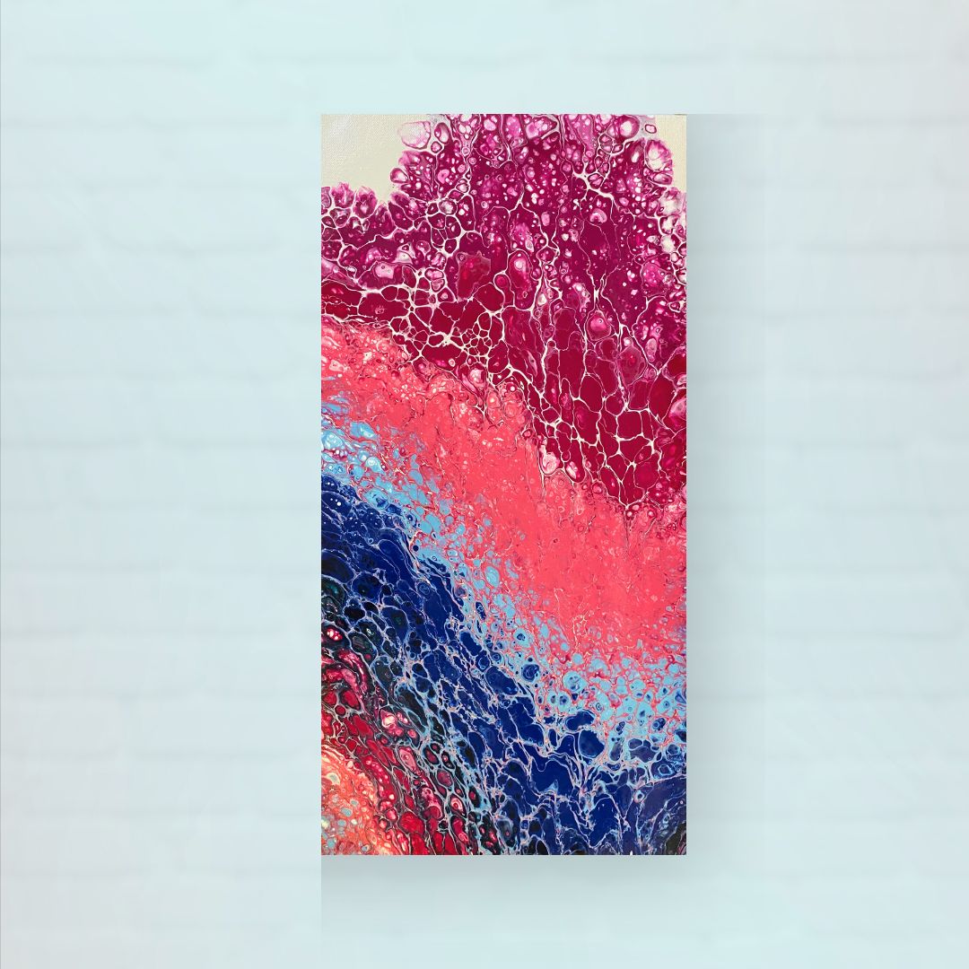 Pretty in Pink Abstract Painting - Acrylic Swipe