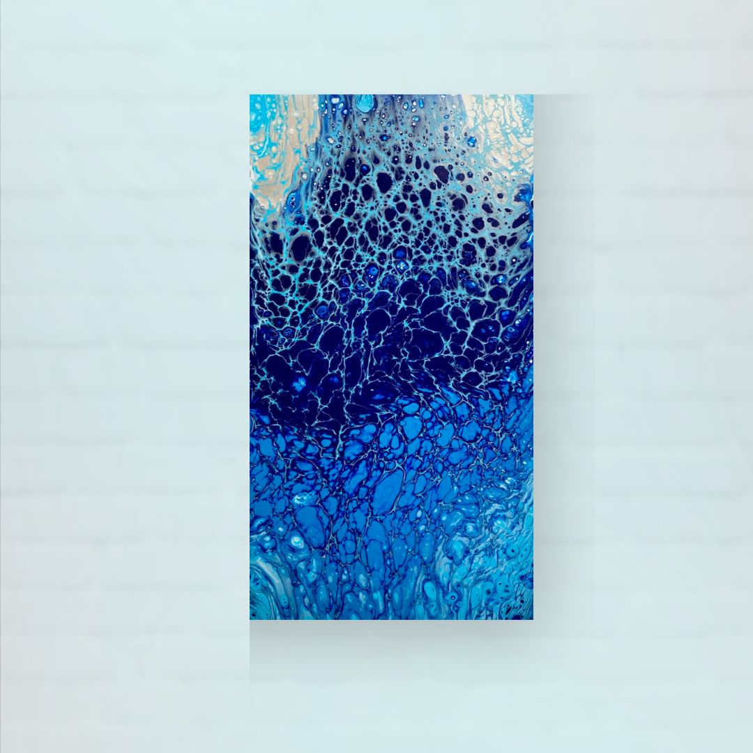 Ocean Waters Abstract Painting - Acrylic Swipe