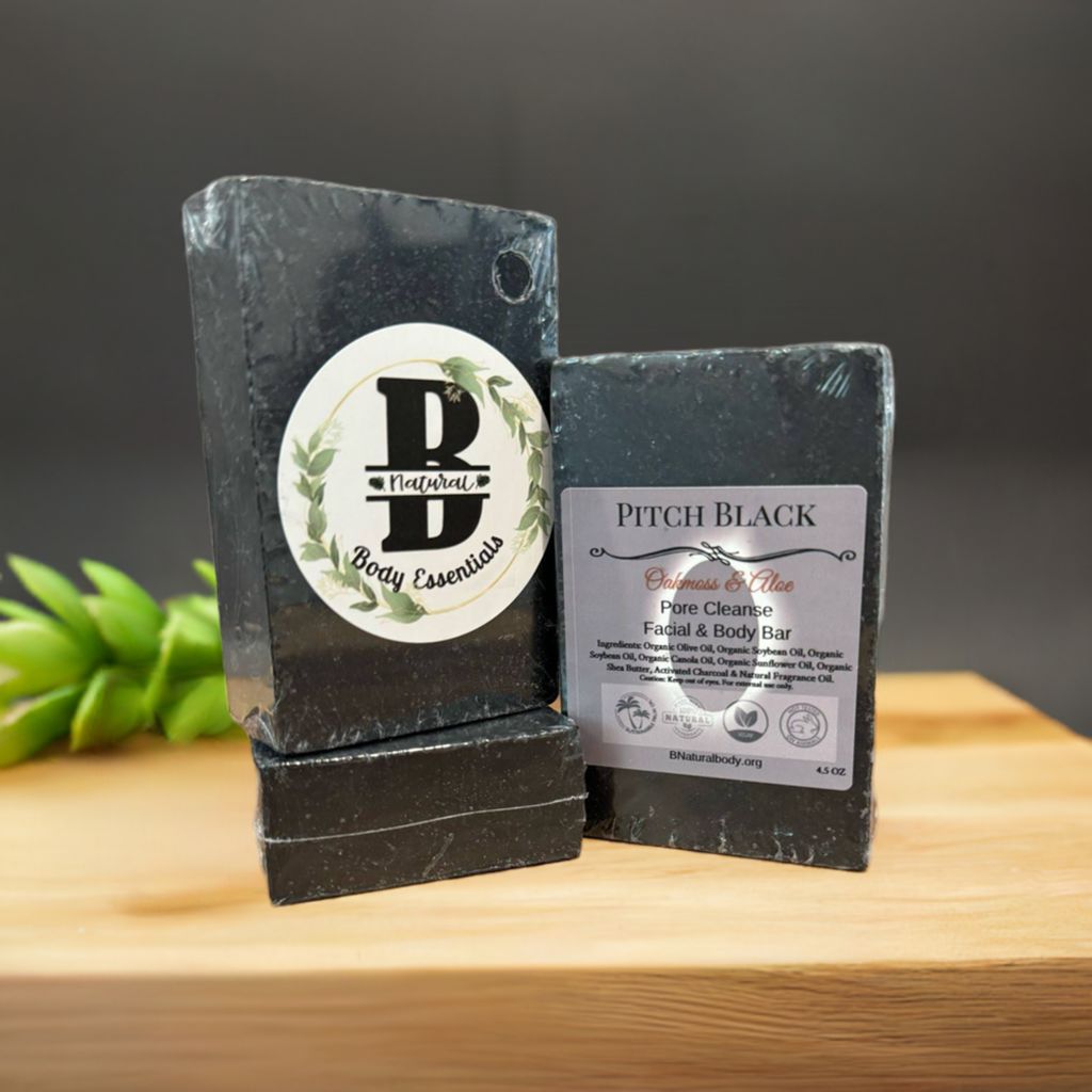 Pitch Black Facial &amp; Body Bar - Natural Bar Soap