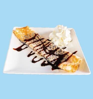 Crepe de chocolate y nata