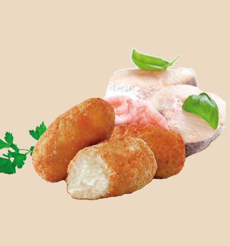 Croquetas Merluza y gambas (12-14u.)