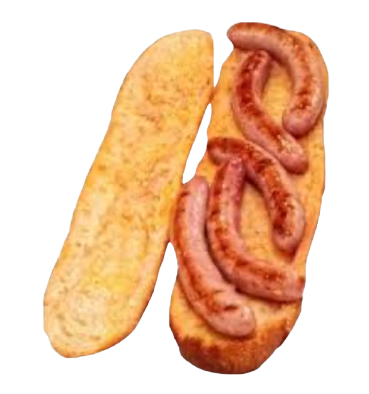 Bocadillo salchichas frescas