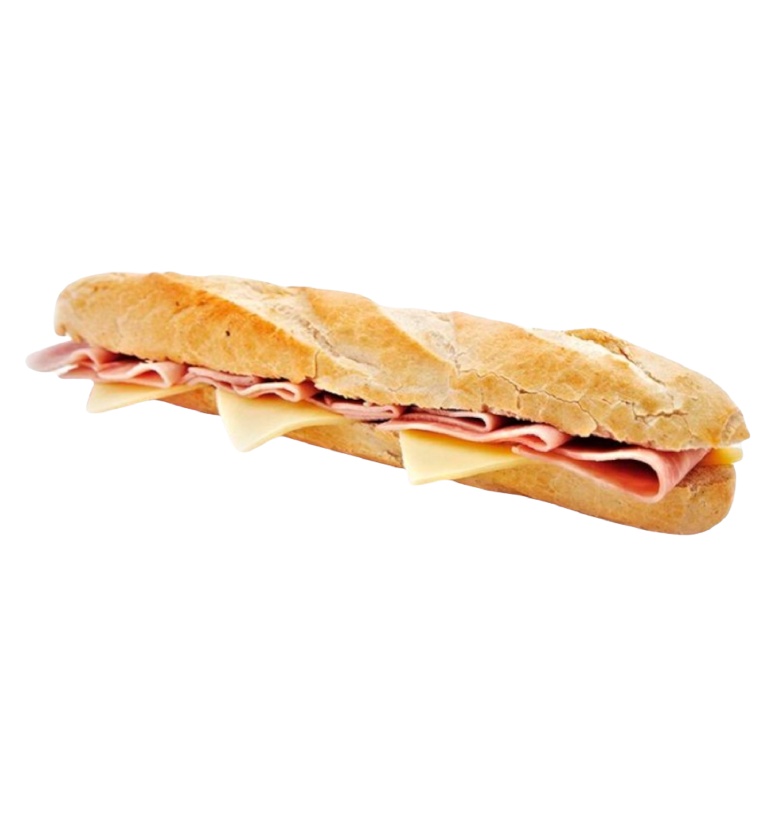 Bocadillo jamón york y queso