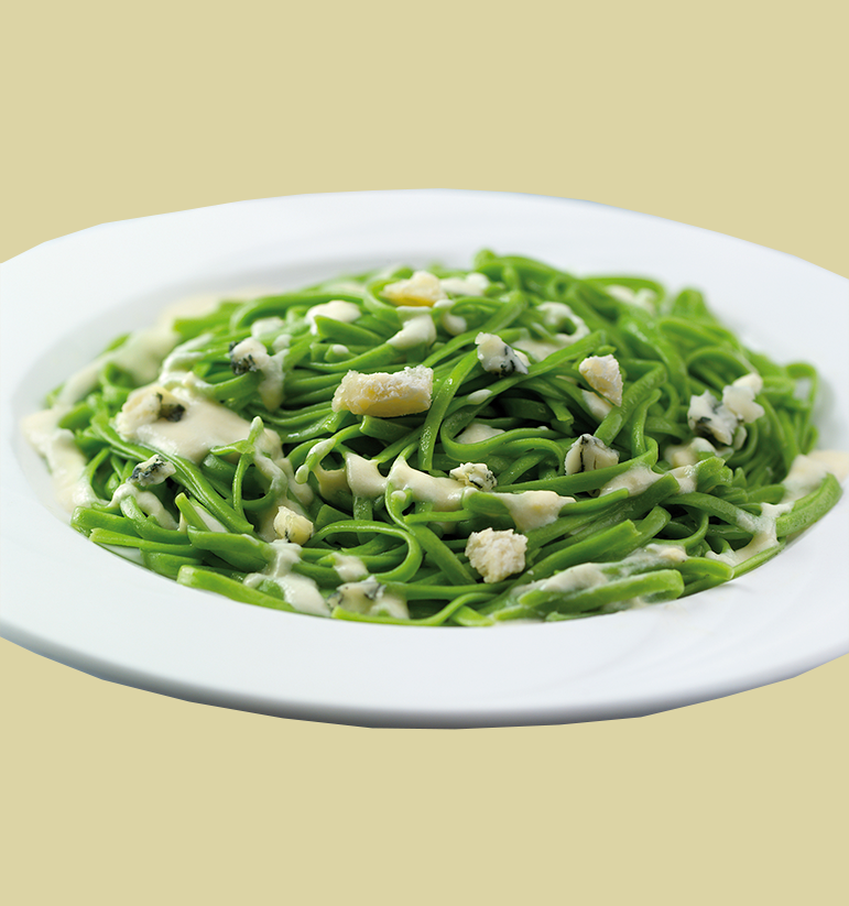 Fettuccini con espinacas
