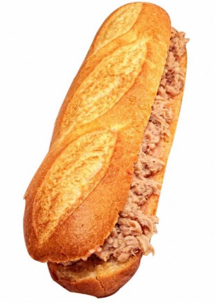 Bocadillo de atún con pimiento morrón