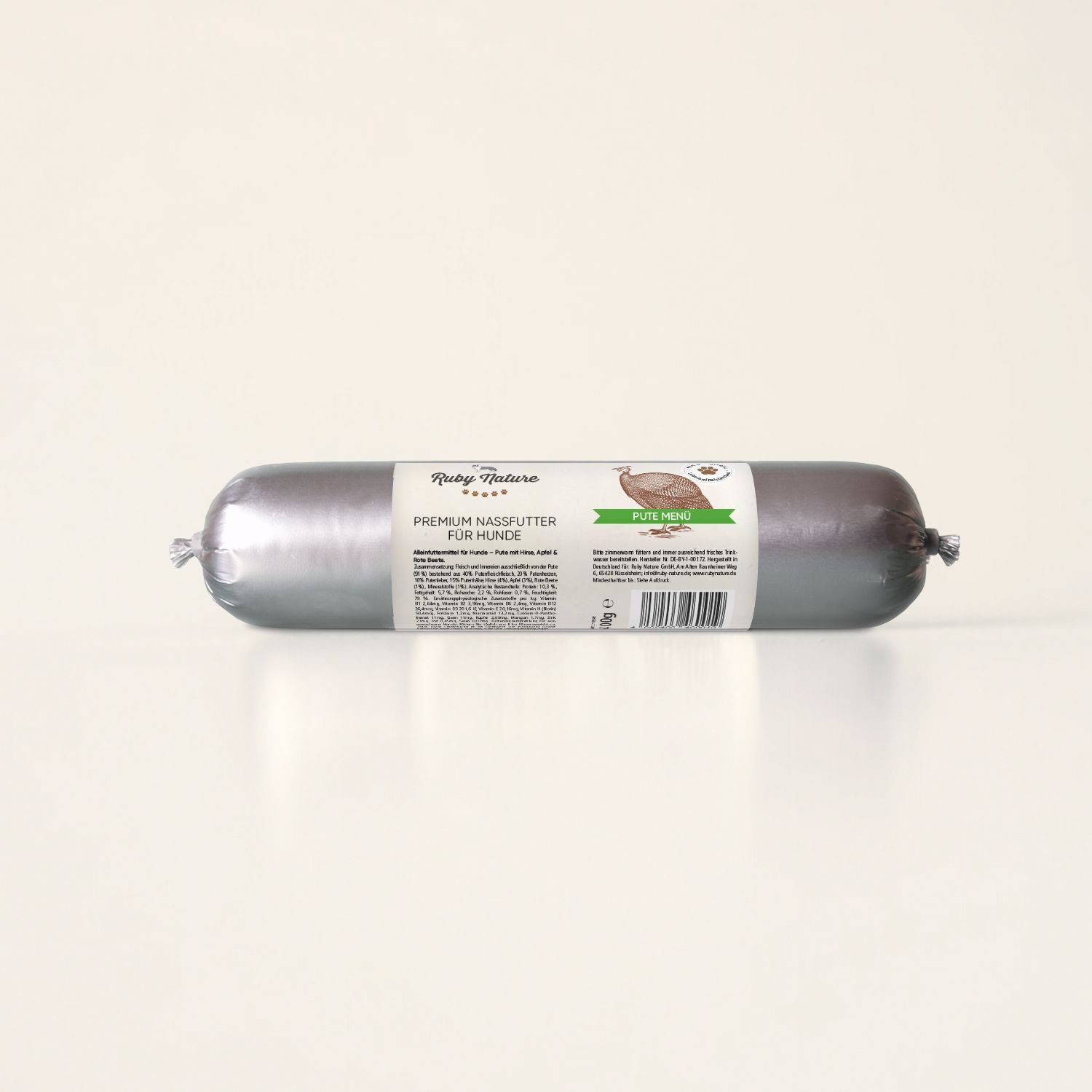 Pute mit Hirse, Apfel & Rote Beete, 400g
