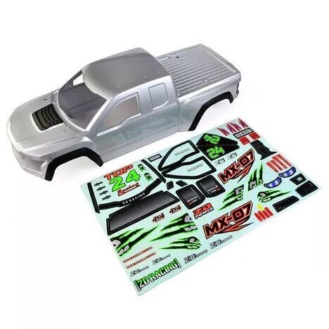 ZD Racing 8757 - Ersatzteil MX-07 Haube Silver - inkl. Sticker