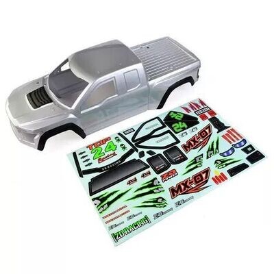 ZD Racing 8757 - Ersatzteil MX-07 Haube Silver - inkl. Sticker