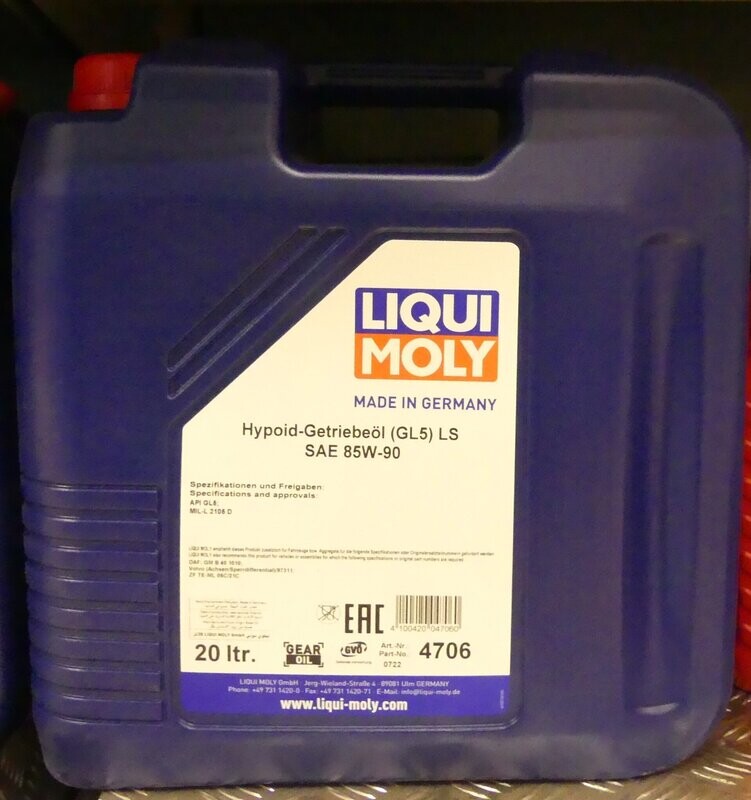 HYPOID GETRIEBEOEL GL5 LS SAE 85W-90 HYPOID GETRIEBEOEL GL5 LS SAE 85W-90