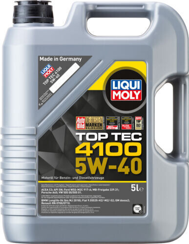 Liqui Moly 3701 Top Tec 4100 5W-40 5 Liter 5W40 Ford WSS M2C 917-A API SM/CF Liqui Moly 3701 Top Tec 4100 5W-40 5 Liter 5W40 Ford WSS M2C 917-A API SM/CF