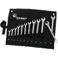 GRANIT BLACK EDITION Ringmaulschlüssel-Satz, 8-19 mm, 12-tlg.