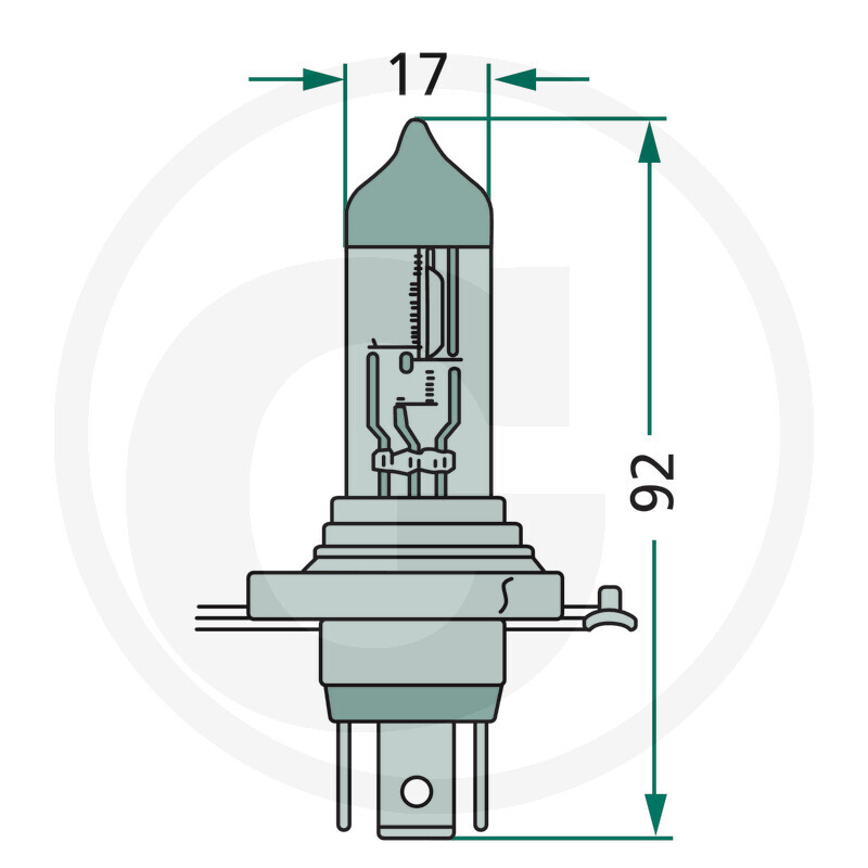 GRANIT Halogenlampe H4 12V / 60/55W