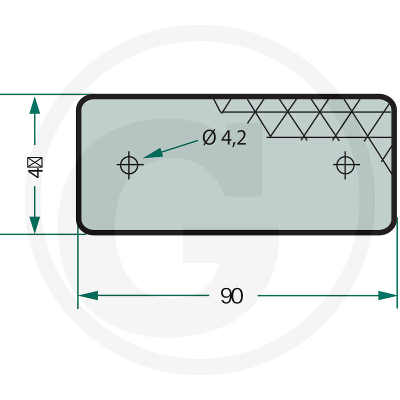 Blister Rückstrahler 4 er Packung