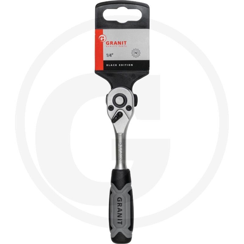 GRANIT BLACK EDITION 1/4" Umschaltknarre, 72 Zahn